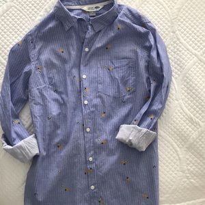 EUC Old Navy Classic Shirt pineapple and avocados
